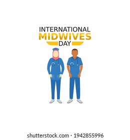 vector graphic of international midwives day good for international midwives day celebration. flat design. flyer design.flat illustration.