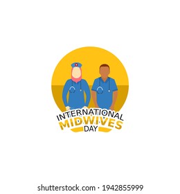 vector graphic of international midwives day good for international midwives day celebration. flat design. flyer design.flat illustration.