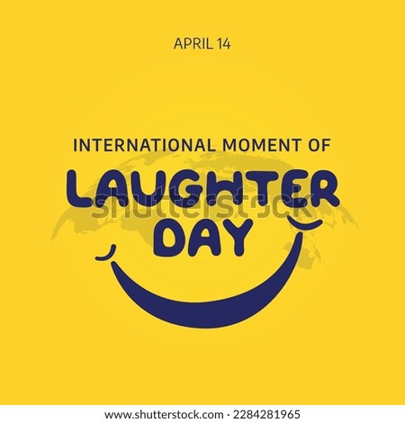 vector graphic of international moment of laughter day good for international moment of laughter day celebration. flat design. flyer design.flat illustration.