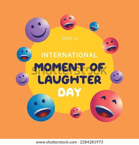 vector graphic of international moment of laughter day good for international moment of laughter day celebration. flat design. flyer design.flat illustration.