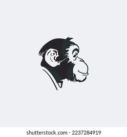 vector graphic of international monkey da logo, head monkey icon