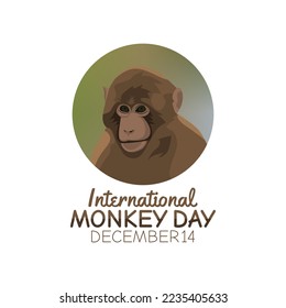 vector graphic of international monkey day good for international monkey day celebration. flat design. flyer design.flat illustration.