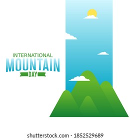 vector graphic of international mountain day good for international mountain day celebration. flat design. flyer design.flat illustration.