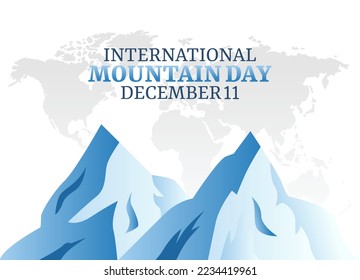 gráfico vectorial del día internacional de la montaña bueno para la celebración internacional del día de la montaña. diseño plano. diseño de volante.ilustración plana.