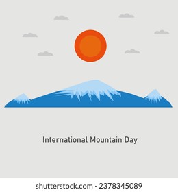 vector graphic of International Mountain Day good for national International Mountain Day celebration. flat design. flyer design.flat illustration.