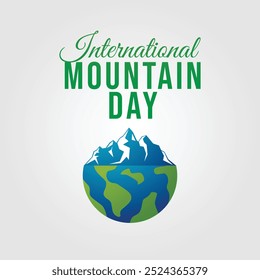 vector graphic of International Mountain Day ideal for International Mountain Day celebration.