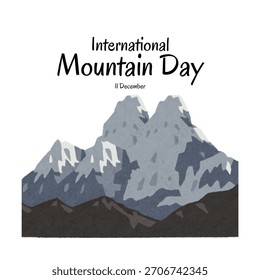 vector graphic of international mountain day good for international mountain day celebration. flat design. flyer design.flat illustration.