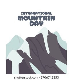 Gráfico de Vector del Día Internacional de la Montaña Bueno para la celebración del Día Internacional de la Montaña.