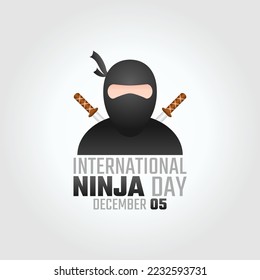 vector graphic of international ninja day good for international ninja day celebration. flat design. flyer design.flat illustration.