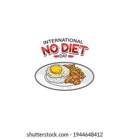 gráfico vectorial del día internacional no dietético bueno para la celebración internacional no dietética. diseño plano. diseño de volante.ilustración plana.
