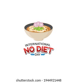 vector graphic of international no diet day good for international no diet day celebration. flat design. flyer design.flat illustration.