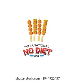 vector graphic of international no diet day good for international no diet day celebration. flat design. flyer design.flat illustration.