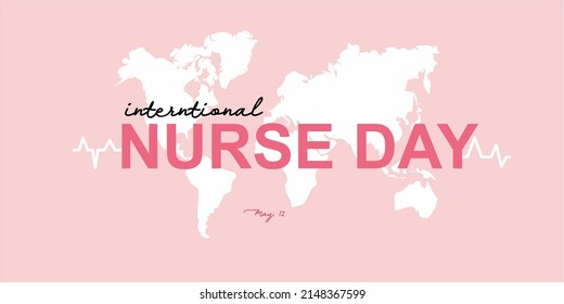 vector graphic of International Nurses Day good for International Nurses Day celebration. flat design. flyer design.flat illustration