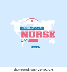 vector graphic of International Nurses Day good for International Nurses Day celebration. flat design. flyer design.flat illustration