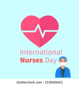 vector graphic of international nurses day good for national international nurses day celebration. flat design. flyer design.flat illustration.