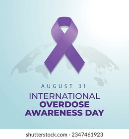 vector graphic of International Overdose Awareness Day good for International Overdose Awareness Day celebration. flat design. flyer design.flat illustration.