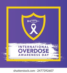 vector graphic of international overdose awareness day good for international overdose awareness day celebration. flat design. flyer design.flat illustration.