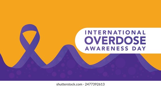 vector graphic of international overdose awareness day good for international overdose awareness day celebration. flat design. flyer design.flat illustration.