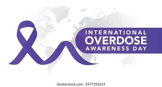 vector graphic of international overdose awareness day good for international overdose awareness day celebration. flat design. flyer design.flat illustration.