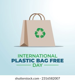 vector graphic of International Plastic Bag Free Day good for International Plastic Bag Free Day celebration. flat design. flyer design.flat illustration.