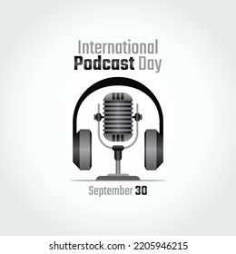 Vector Graphic Of International Podcast Day Good For International Podcast Day Celebration. Flat Design. Flyer Design.flat Illustration.