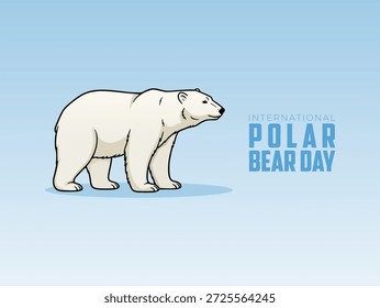Gráfico vetorial do Dia Internacional do Urso Polar para a conscientização do Dia Internacional do Urso Polar.