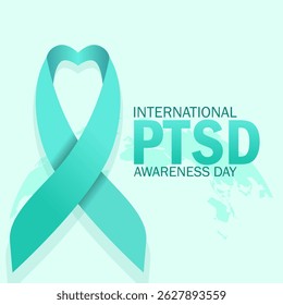 vector graphic of International PTSD Awareness Day ideal for International PTSD Awareness Day celebration