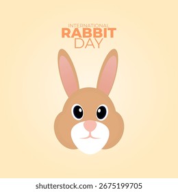 Vector graphic of International Rabbit Day for International Rabbit Day celebration.