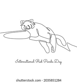 vector graphic of international red panda day good for international red panda day celebration. flat design. flyer design.flat illustration.