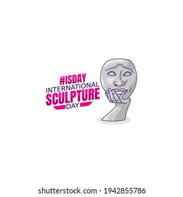 vector graphic of international sculpture day good for international sculpture day celebration. flat design. flyer design.flat illustration.