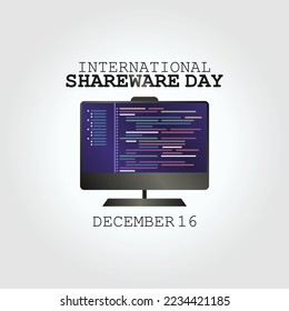 vector graphic of international shareware day good for international shareware day celebration. flat design. flyer design.flat illustration.