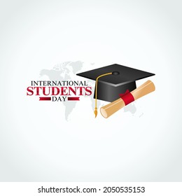 vector graphic of International students day good for International students day celebration. flat design. flyer design.flat illustration.