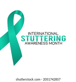 vector graphic of international stuttering awareness month good for international stuttering awareness month celebration. flat design. flyer design.flat illustration.