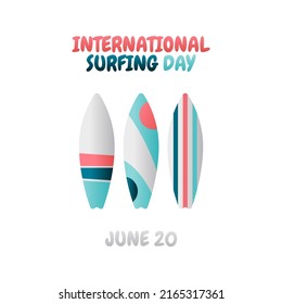 vector graphic of international surfing day good for international surfing day celebration. flat design. flyer design.flat illustration.
