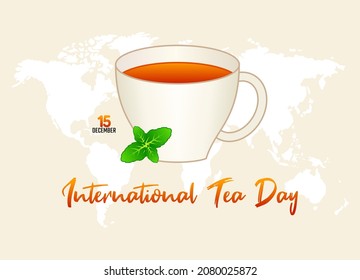 vector graphic of international tea day good for international tea day celebration. flat design. flyer design.flat illustration.