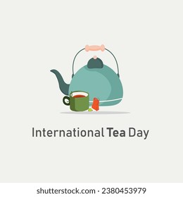 vector graphic of international tea day good for national international tea day celebration. flat design. flyer design.flat illustration.