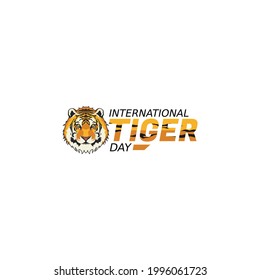 vector graphic of international tiger day good for international tiger day celebration. flat design. flyer design.flat illustration.