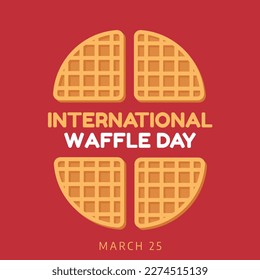 vector graphic of international waffle day good for international waffle day celebration. flat design. flyer design.flat illustration.