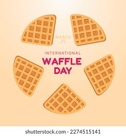 vector graphic of international waffle day good for international waffle day celebration. flat design. flyer design.flat illustration.