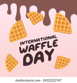 vector graphic of International Waffle Day ideal for International Waffle Day celebration.