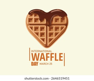 vector graphic of international waffle day good for international waffle day celebration. flat design. flyer design. flat illustration.