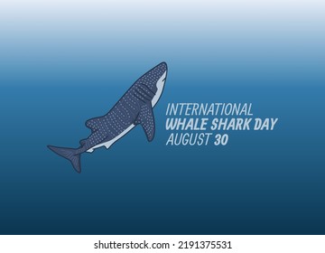 vector graphic of international whale shark day good for international whale shark day celebration. flat design. flyer design.flat illustration.