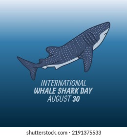 vector graphic of international whale shark day good for international whale shark day celebration. flat design. flyer design.flat illustration.