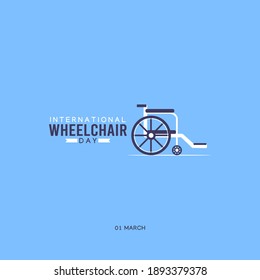 vector graphic of international wheelchair day good for international wheelchair day celebration. flat design. flyer design.flat illustration.	