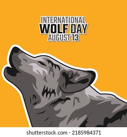 vector graphic of international wolf day good for international wolf day celebration. flat design. flyer design.flat illustration.