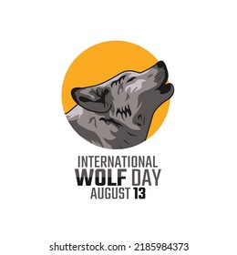 gráfico vectorial del día internacional del lobo bueno para la celebración del día internacional del lobo. diseño plano. diseño de volante.ilustración plana.