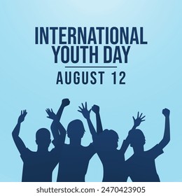 Gráfico Vector del Día Internacional de la Juventud ideal para la celebración del Día Internacional de la Juventud.