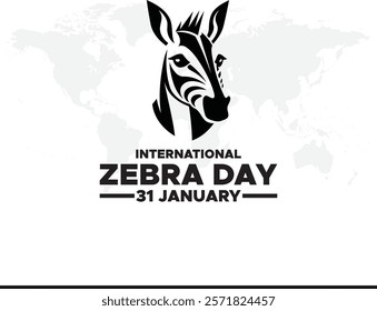 vector graphic of international zebra day good for international zebra day celebration. flat design. flyer design.flat illustration.