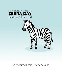 Vector gráfico del Día Internacional de la Cebra ideal para la celebración del Día Internacional de la Cebra