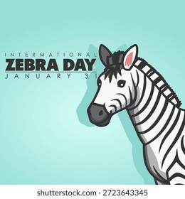 Vector gráfico del Día Internacional de la Cebra ideal para la celebración del Día Internacional de la Cebra.
